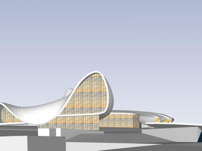 Sketchup文化模型|多层文化中心，现代风格，扎哈建筑事务所设计的“阿利耶夫文化中心