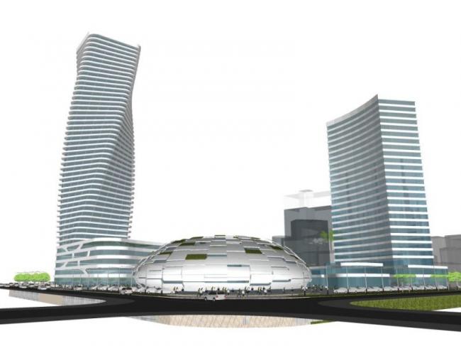 Sketchup综合体模型|超高层商业综合体，现代风格