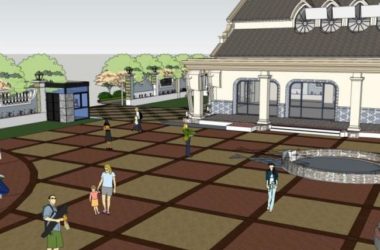 Sketchup学校模型|多层幼儿园，校园教育建筑，古典风格-BIM建筑网