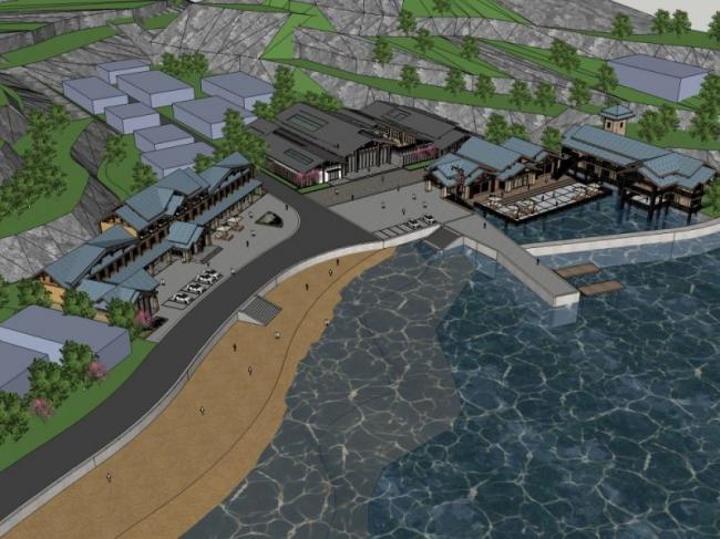 Sketchup商业模型|餐厅，现代中式风格