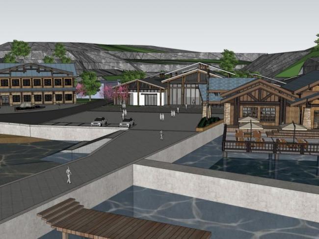 Sketchup商业模型|餐厅，现代中式风格