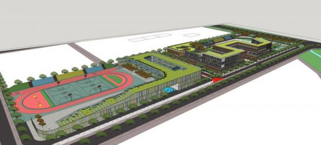 Sketchup学校模型|多层学校，校园教育建筑，现代风格