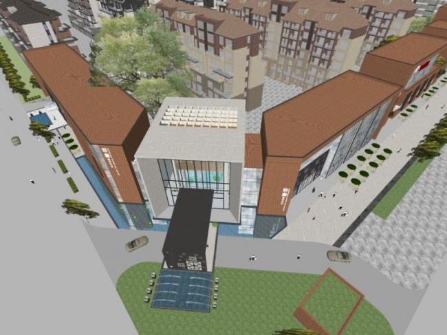 Sketchup商业模型|多层商业街，现代风格