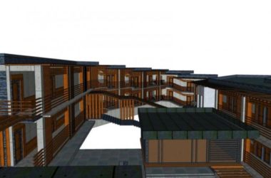 Sketchup酒店模型|多层旅馆，现代风格-BIM建筑网