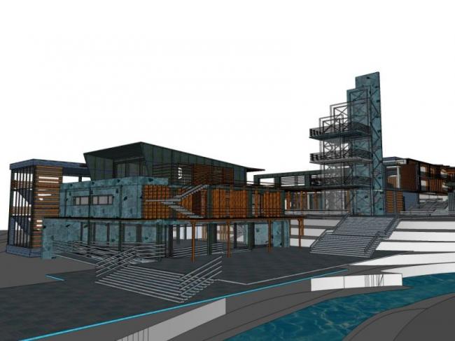 Sketchup酒店模型|多层旅馆，现代风格