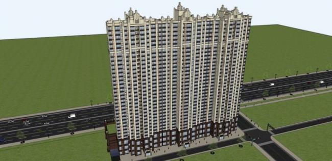 Sketchup住宅模型|超高层住宅，古典风格
