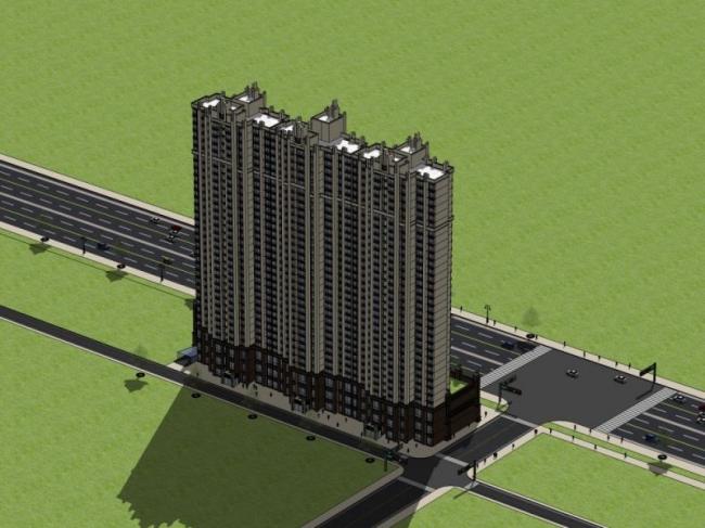 Sketchup住宅模型|超高层住宅，古典风格