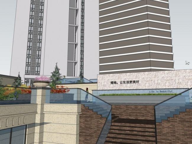 Sketchup住宅模型|超高层住宅，现代风格