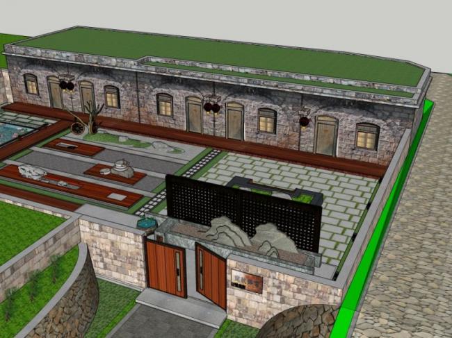 Sketchup住宅模型|窑洞，古典风格