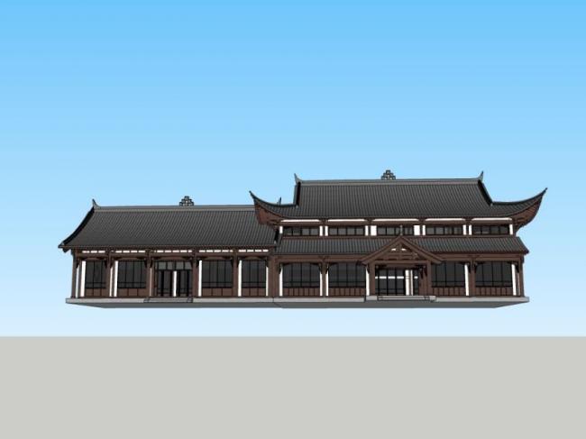 Sketchup古建筑模型|多层古民居，古建，中式风格