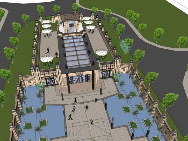 Sketchup商业模型|多层会所，古典风格