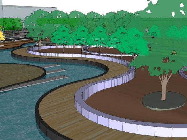 Sketchup景观模型|公园景观，现代风格