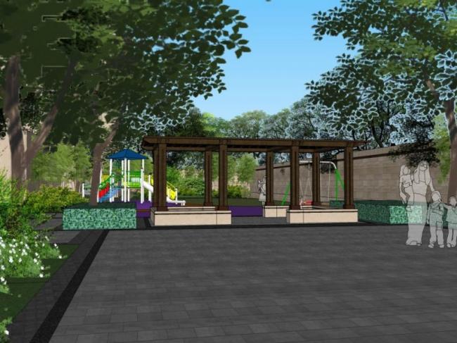 Sketchup景观模型|住宅景观，小区景观，现代风格