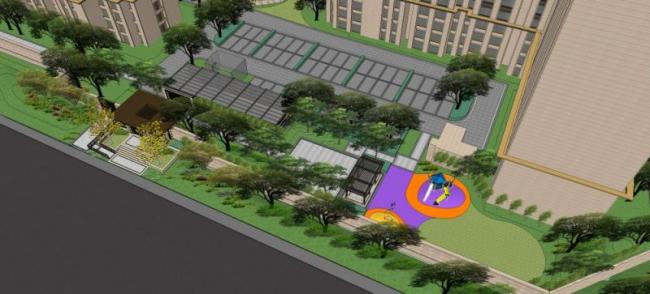 Sketchup景观模型|住宅景观，小区景观，现代风格