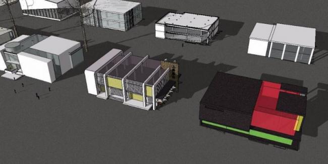 Sketchup商业模型|售楼处，现代风格