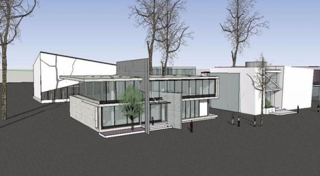 Sketchup商业模型|售楼处，现代风格