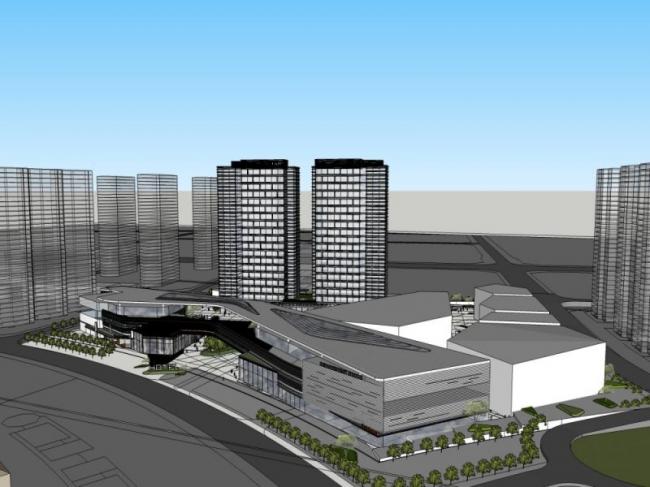 Sketchup综合体模型|多高层商业综合体，现代风格