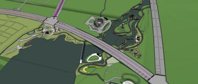 Sketchup体育馆模型|多层体育馆，现代风格