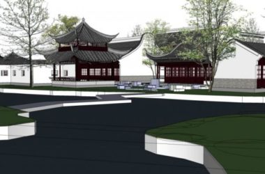 Sketchup古建筑模型|中式园林，中式风格，古建-BIM建筑网