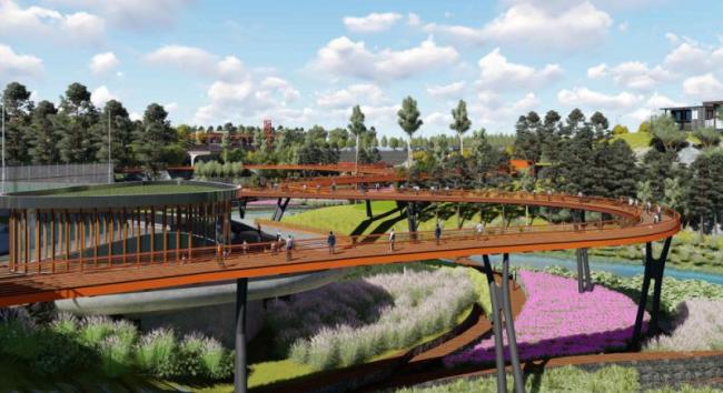 Sketchup景观模型|公园景观，现代风格