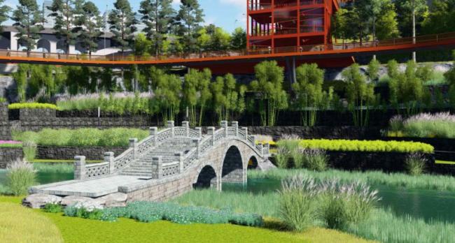 Sketchup景观模型|公园景观，现代风格