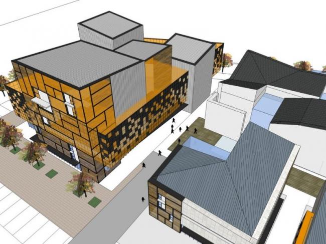 Sketchup商业模型|多层商业街，现代风格