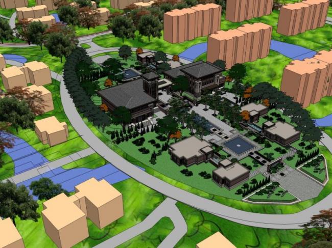 Sketchup商业模型|多层会所，古典风格