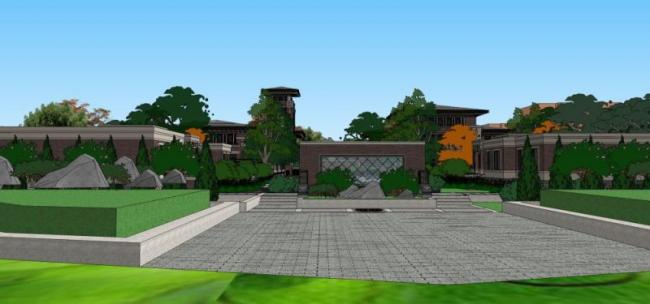 Sketchup商业模型|多层会所，古典风格