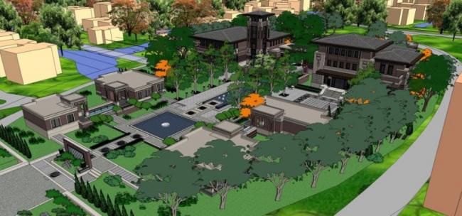 Sketchup商业模型|多层会所，古典风格