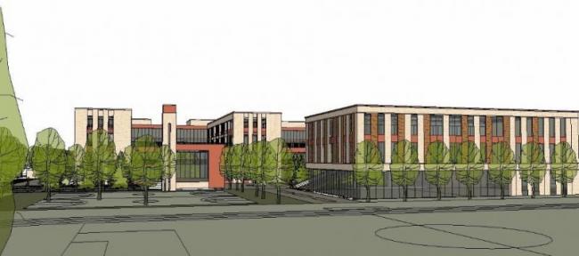 Sketchup学校模型|多层小学学校，校园教育建筑，现代风格