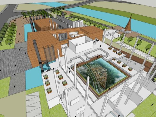 Sketchup文化模型|多层展览馆，城市规划展览馆，文化建筑，现代风格