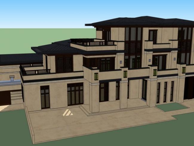 Sketchup商业模型|多层会所，现代风格