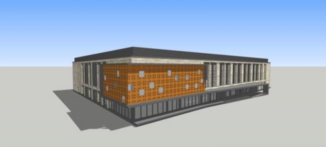 Sketchup办公模型|低层办公楼，现代风格