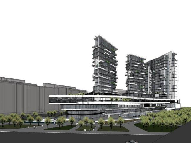 Sketchup综合体模型|高层商业综合体，现代风格