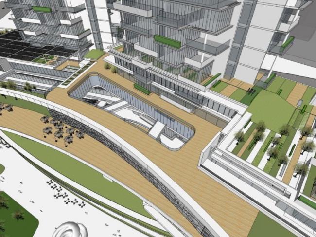 Sketchup综合体模型|高层商业综合体，现代风格