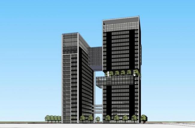 Sketchup办公模型|高层办公楼，现代风格