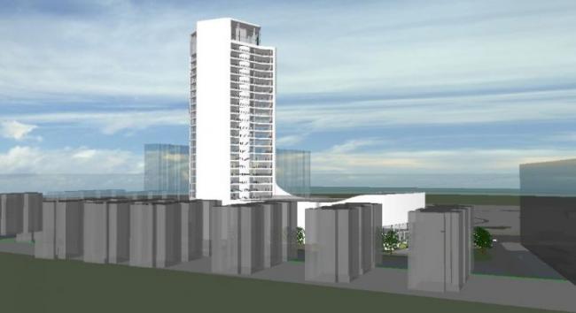 Sketchup办公模型|高层办公楼，现代风格