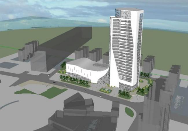 Sketchup办公模型|高层办公楼，现代风格