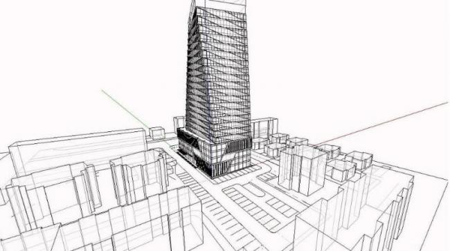 Sketchup办公模型|高层办公楼，现代风格