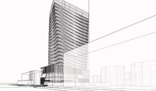 Sketchup办公模型|高层办公楼，现代风格