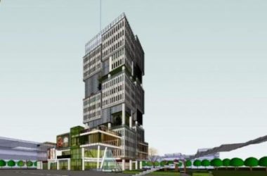 Sketchup办公模型|高层办公楼，现代风格-BIM建筑网