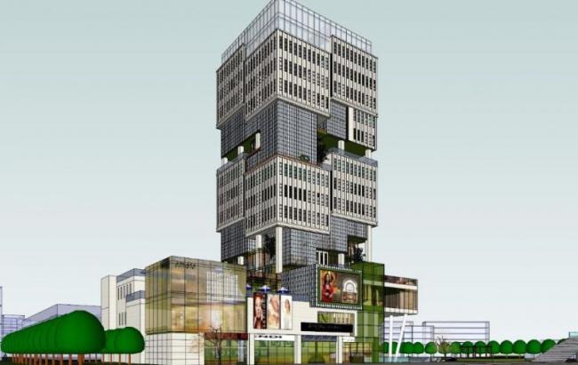 Sketchup办公模型|高层办公楼，现代风格