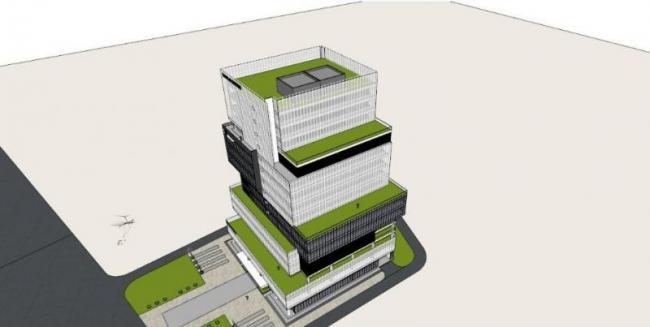 Sketchup办公模型|高层办公楼，现代风格