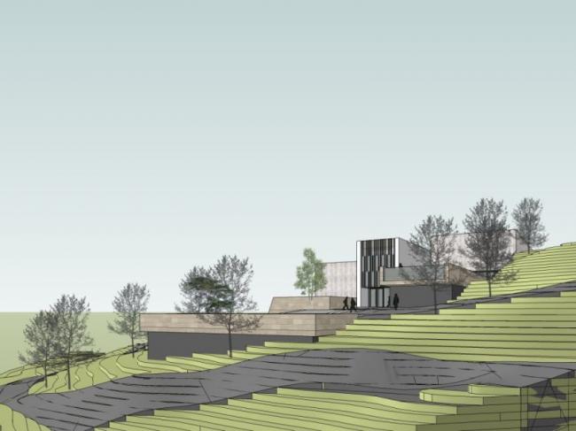 Sketchup文化模型|多层图书馆，文化建筑，现代风格