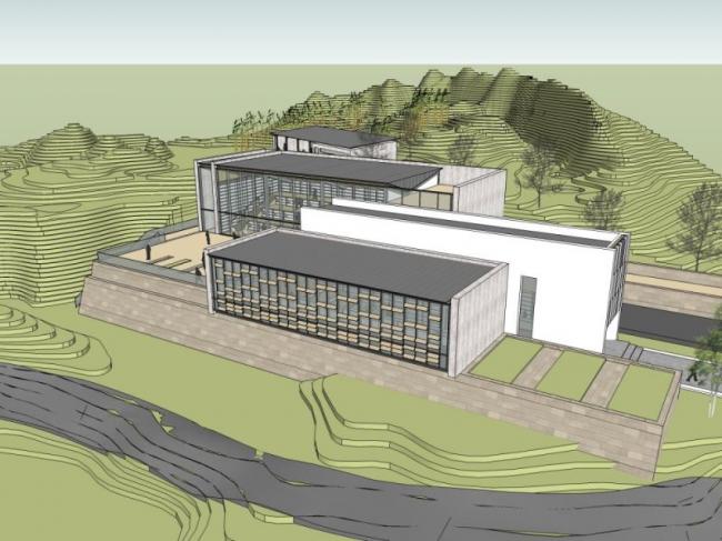 Sketchup文化模型|多层图书馆，文化建筑，现代风格