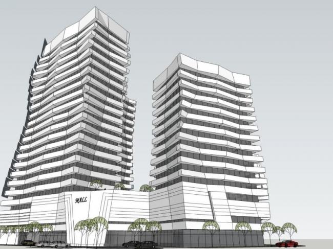 Sketchup综合体模型|多高层商业综合体，现代风格