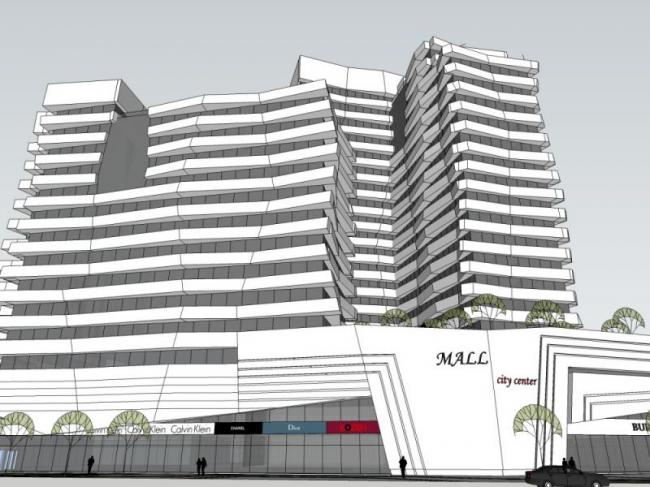 Sketchup综合体模型|多高层商业综合体，现代风格