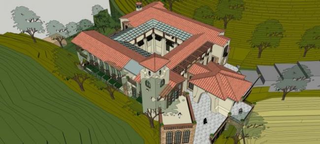 Sketchup商业模型|多层会所，山地会所，古典风格