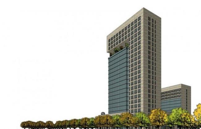 Sketchup办公模型|高层办公楼，现代风格