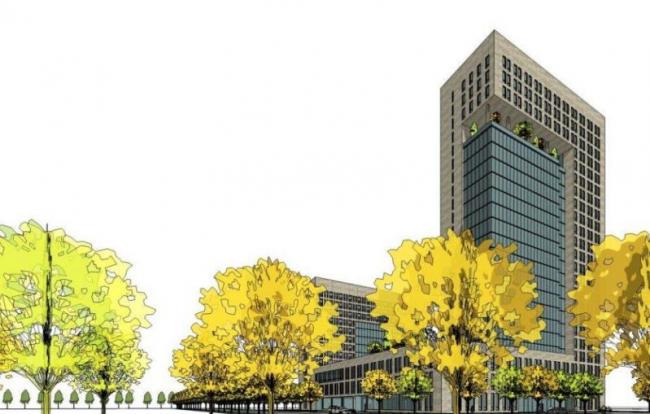 Sketchup办公模型|高层办公楼，现代风格